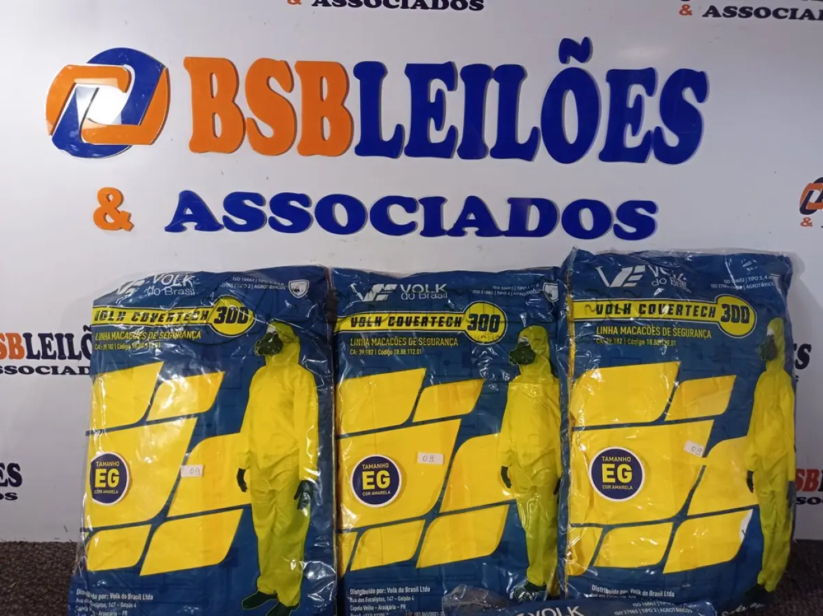 LOTE 362 - 05 MACACÕES DE SEGURANÇA VOLH GOVERTECH 300 TAMANHO EG. (NO ESTADO) ATENÇÃO! FAZER A VISITAÇÃO ANTES DE ARREMATAR, NÃO SABEMOS SE FUNCIONA. LEILÃO NÃO TEM GARANTIA E NEM DEVOLUÇÃO, SUJEITO A POSSÍVEIS AVARIAS VISÍVEIS/OCULTAS E/OU AUSÊNCIA DE COMPONENTES.