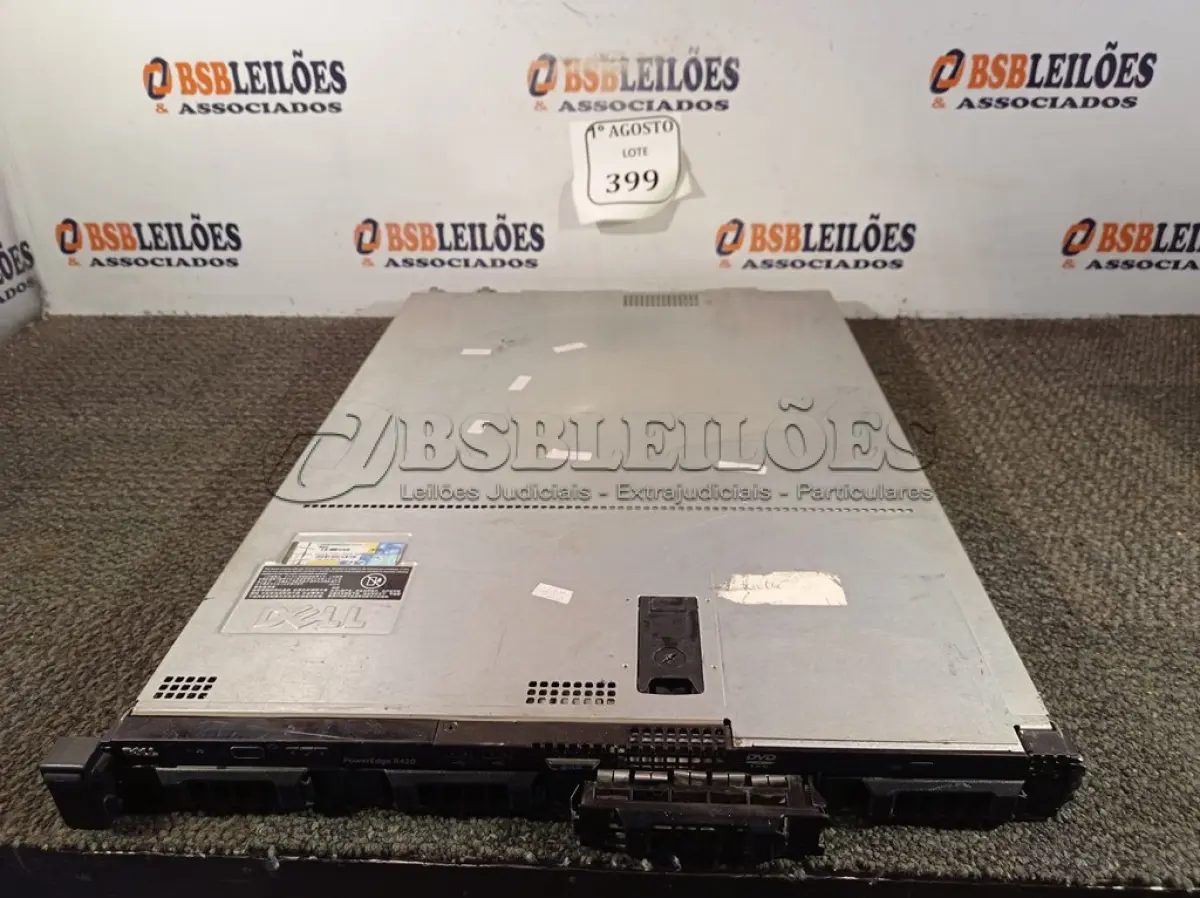 LOTE 399 - 01 SERVIDOR DELL R420. (NO ESTADO) ATENÇÃO! FAZER A VISITAÇÃO ANTES DE ARREMATAR, NÃO SABEMOS SE FUNCIONA. LEILÃO NÃO TEM GARANTIA E NEM DEVOLUÇÃO, SUJEITO A POSSÍVEIS AVARIAS VISÍVEIS/OCULTAS E/OU AUSÊNCIA DE COMPONENTES.