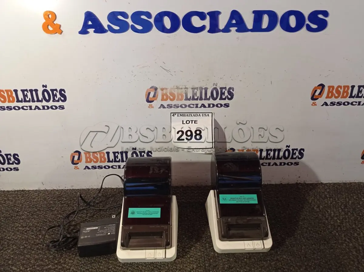 LOTE 298 - 02 IMPRESSORAS TÉRMICAS SENDO 1 COM FONTE (THERMAL PRINTER). (NO ESTADO EM QUE SE ENCONTRA. SUJEITO A AVARIAS OCULTAS/VISÍVEIS.) 0000044