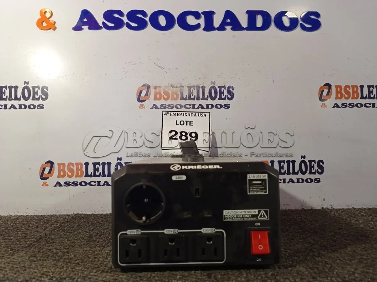 LOTE 289 - 01 TRANSFORMADOR ULT1700, 20A(120V) /10A (230V) COM CABO MARCA KRIEGER (TRANSFORMERS). (NO ESTADO EM QUE SE ENCONTRA. SUJEITO A AVARIAS OCULTAS/VISÍVEIS.)0000089