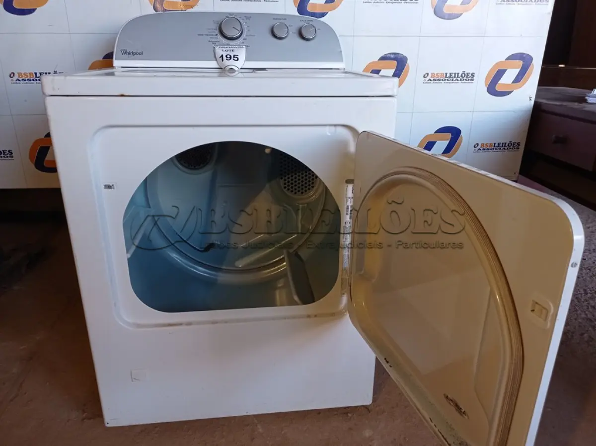 LOTE 195 - 01 SECADORA DE ROUPAS WHIRLPOOL MOD:WGD4815EWO (DRYER). (NO ESTADO EM QUE SE ENCONTRA. SUJEITO A AVARIAS OCULTAS/VISÍVEIS.) BF8584A