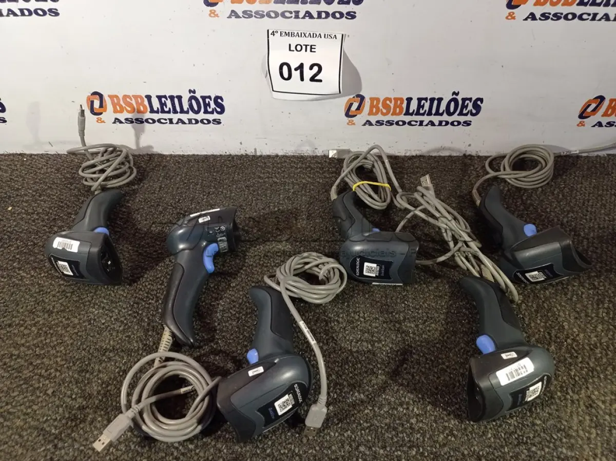 LOTE 012 - 06 LEITORES DE CÓDIGO DE BARRAS. (NO ESTADO EM QUE SE ENCONTRA. SUJEITO A AVARIAS OCULTAS/VISÍVEIS.) AV9607D, AV9706A, AV9706N, AV9705V, AV9705N E AV9705R,