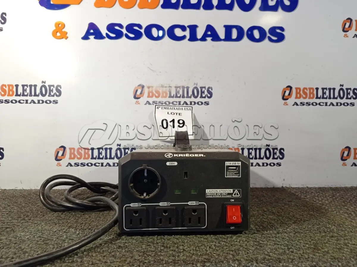 LOTE 019 - 01 TRANSFORMADOR ULT1700, 20A(120V) /10A (230V) COM CABO MARCA KRIEGER (TRANSFORMERS). (NO ESTADO EM QUE SE ENCONTRA. SUJEITO A AVARIAS OCULTAS/VISÍVEIS.)0000089