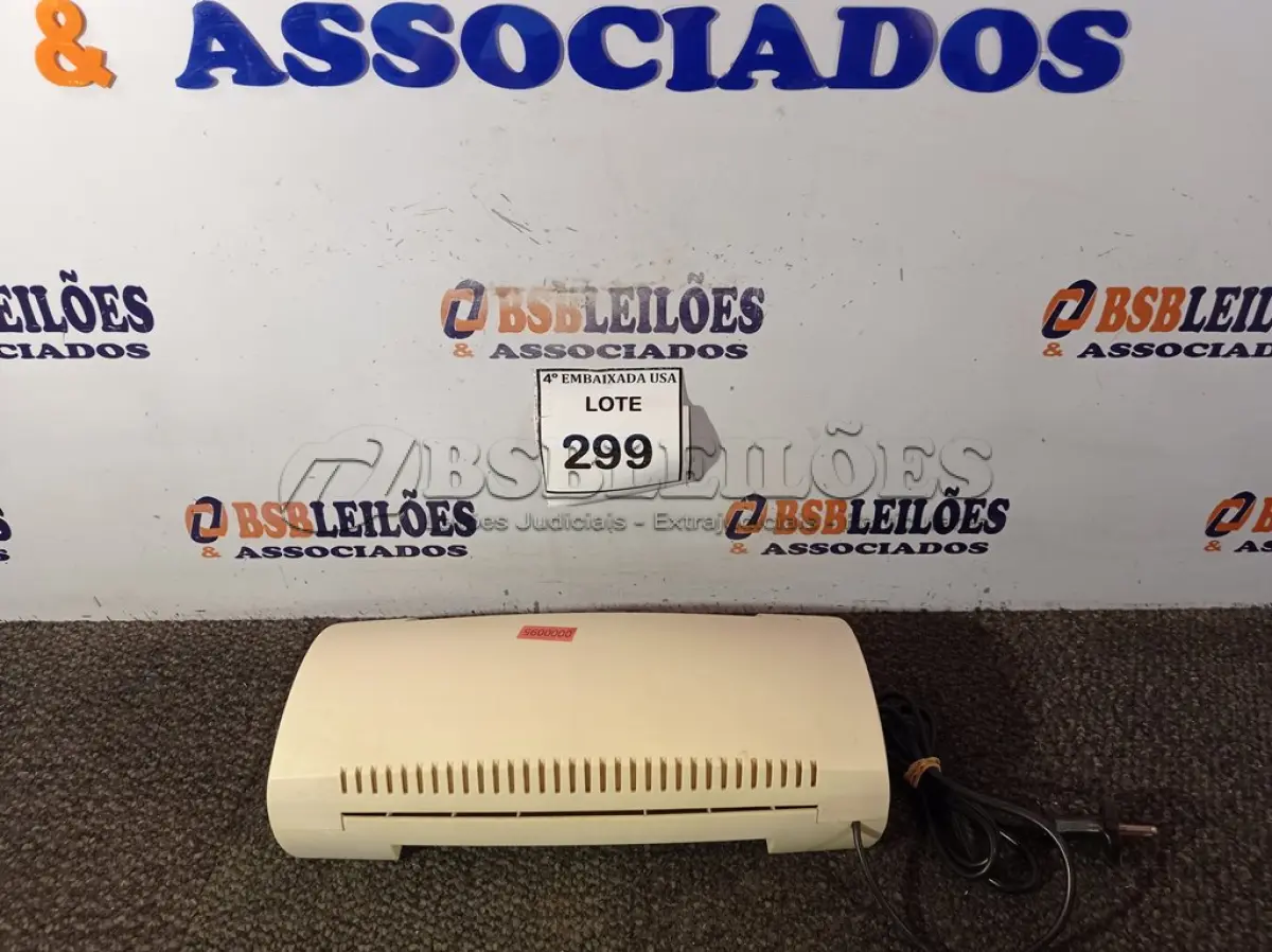 LOTE 299 - 01 EMPLASTIFICADORA (LAMINATING MACHINE). (NO ESTADO EM QUE SE ENCONTRA. SUJEITO A AVARIAS OCULTAS/VISÍVEIS.) 0000095