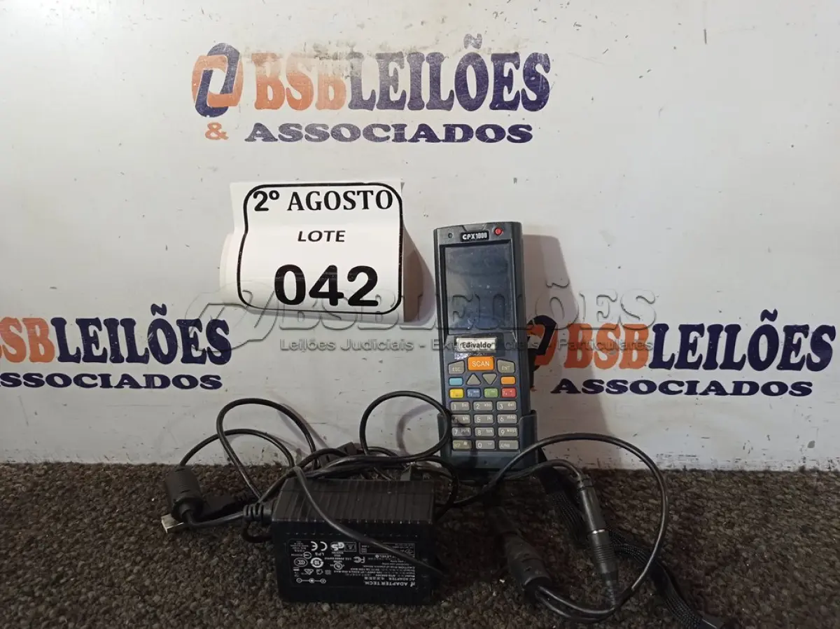LOTE 042 - 01 LEITOR DE CÓDIGO DE BARRAS CPX1000. (NO ESTADO) ATENÇÃO! FAZER A VISITAÇÃO ANTES DE ARREMATAR, NÃO SABEMOS SE FUNCIONA. LEILÃO NÃO TEM GARANTIA E NEM DEVOLUÇÃO, SUJEITO A POSSÍVEIS AVARIAS VISÍVEIS/OCULTAS E/OU AUSÊNCIA DE COMPONENTES.