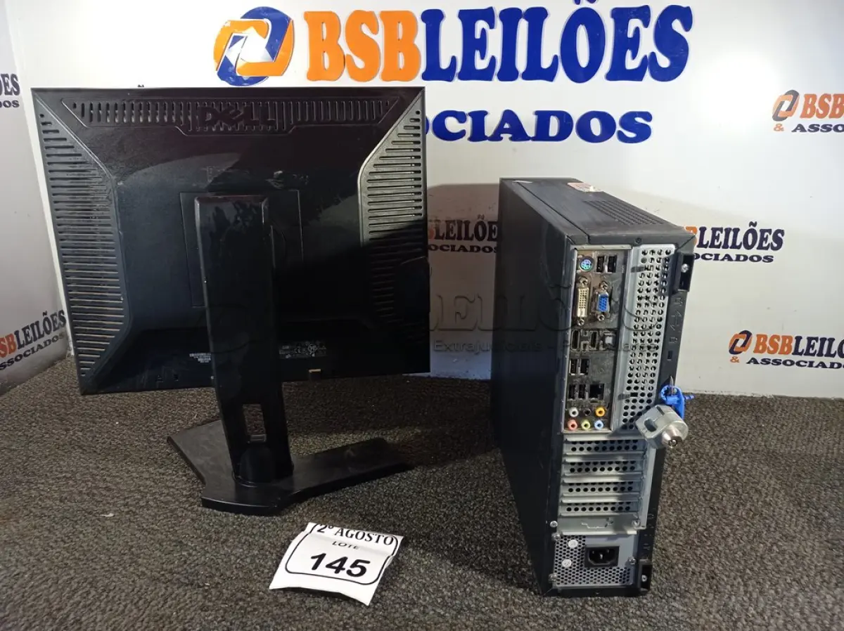 LOTE 145 - 01 CPU MARCA ITAUTEC E 01 MONITOR MARCA DELL. (NO ESTADO) ATENÇÃO! FAZER A VISITAÇÃO ANTES DE ARREMATAR, NÃO SABEMOS SE FUNCIONA. LEILÃO NÃO TEM GARANTIA E NEM DEVOLUÇÃO, SUJEITO A POSSÍVEIS AVARIAS VISÍVEIS/OCULTAS E/OU AUSÊNCIA DE COMPONENTES.