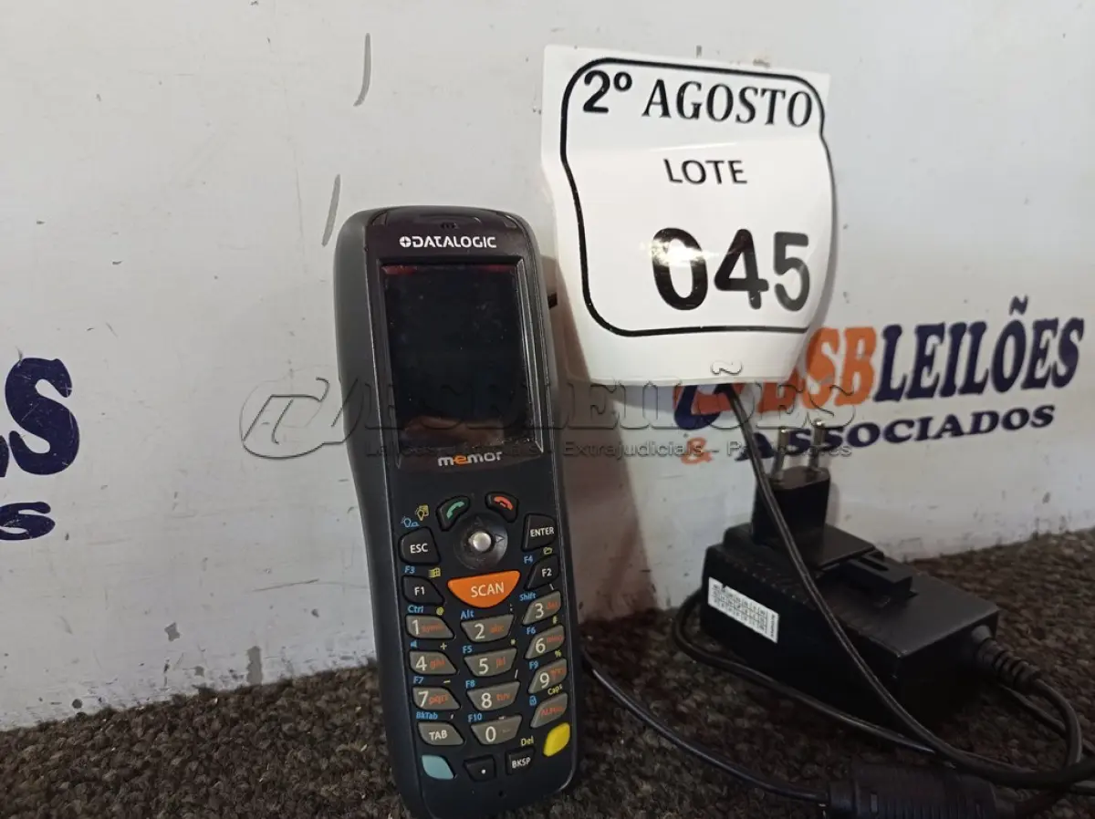 LOTE 045 - 01 LEITOR DE CÓDIGO DE BARRAS MARCA MEMOR DATALOGIC.  (NO ESTADO) ATENÇÃO! FAZER A VISITAÇÃO ANTES DE ARREMATAR, NÃO SABEMOS SE FUNCIONA. LEILÃO NÃO TEM GARANTIA E NEM DEVOLUÇÃO, SUJEITO A POSSÍVEIS AVARIAS VISÍVEIS/OCULTAS E/OU AUSÊNCIA DE COMPONENTES.