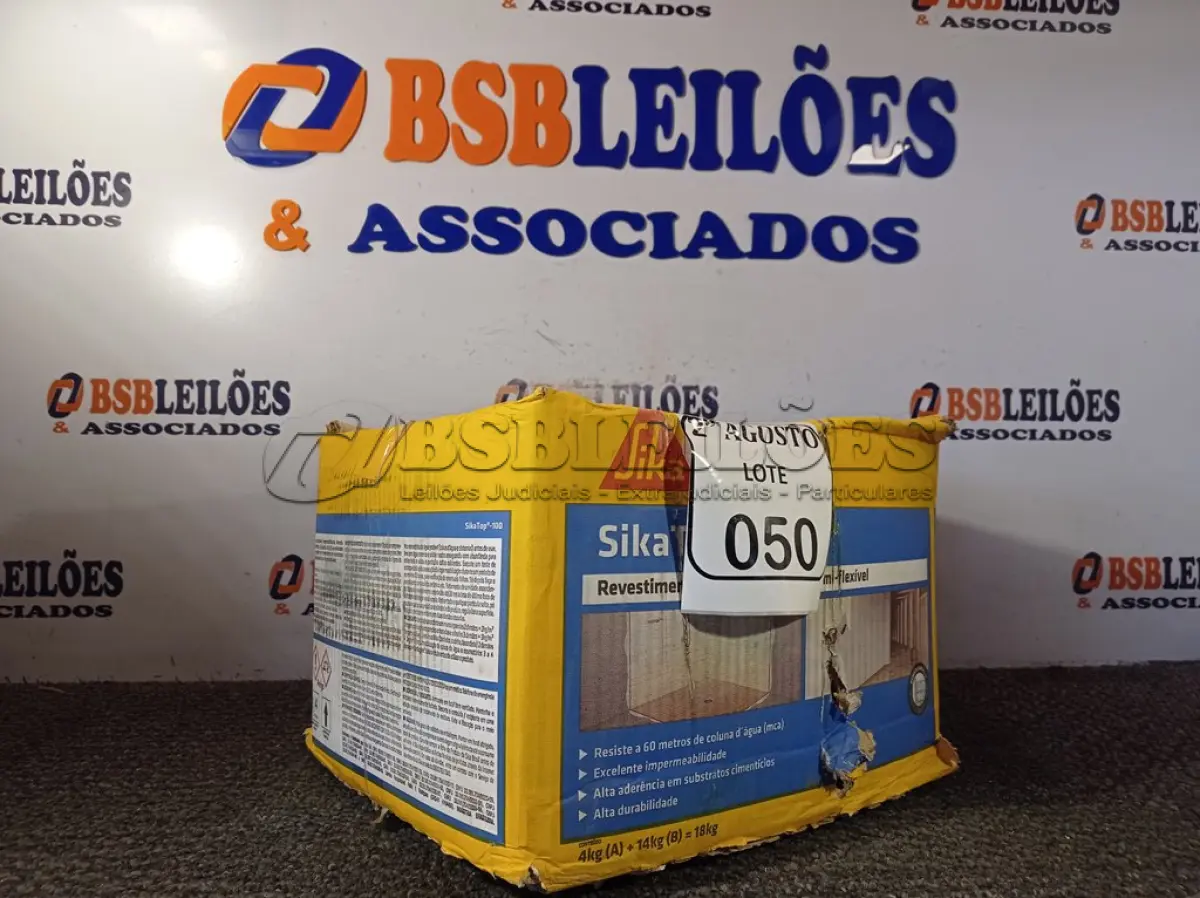LOTE 050 - 01 SIKATOP -100 REVESTIMENTO IMPERMEABILIZANTE SEMI-FLEXIVEL. (NO ESTADO) ATENÇÃO! FAZER A VISITAÇÃO ANTES DE ARREMATAR, NÃO SABEMOS SE FUNCIONA. LEILÃO NÃO TEM GARANTIA E NEM DEVOLUÇÃO, SUJEITO A POSSÍVEIS AVARIAS VISÍVEIS/OCULTAS E/OU AUSÊNCIA DE COMPONENTES.