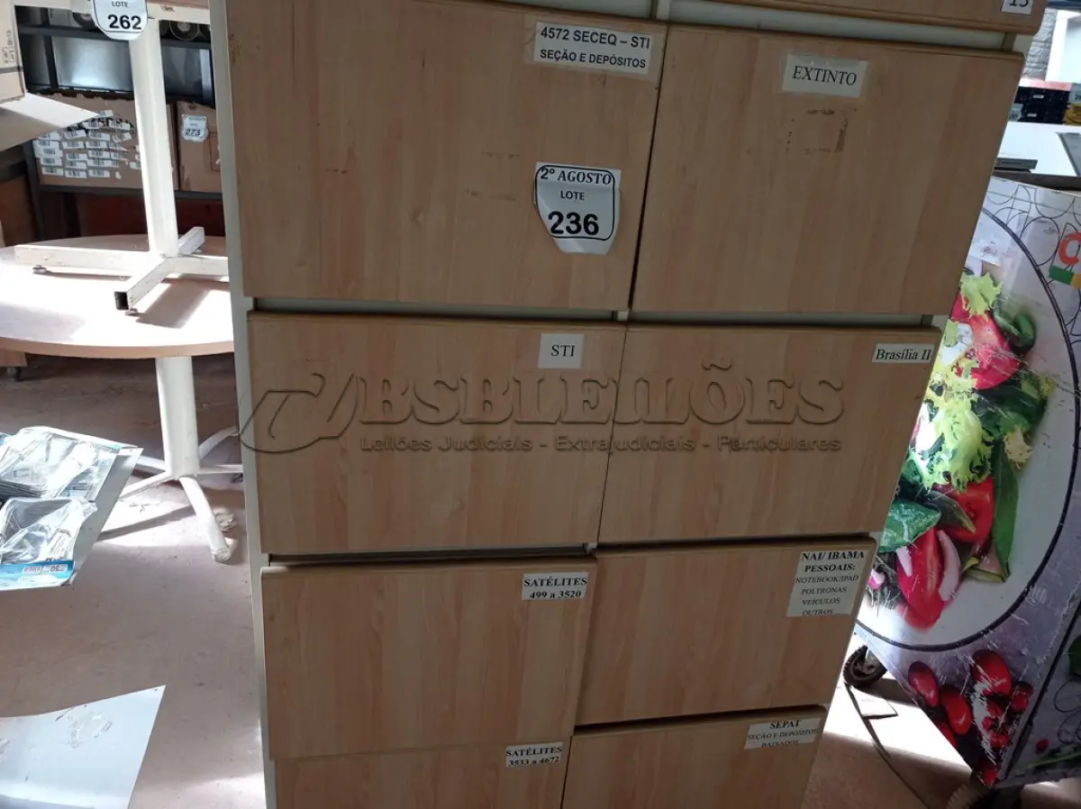 LOTE 236 - 01 ARMÁRIO ALTO COM 08 GAVETAS 02 PORTAS PARA PASTAS SUSPENSAS. (NO ESTADO) ATENÇÃO! FAZER A VISITAÇÃO ANTES DE ARREMATAR, NÃO SABEMOS SE FUNCIONA. LEILÃO NÃO TEM GARANTIA E NEM DEVOLUÇÃO, SUJEITO A POSSÍVEIS AVARIAS VISÍVEIS/OCULTAS E/OU AUSÊNCIA DE COMPONENTES.