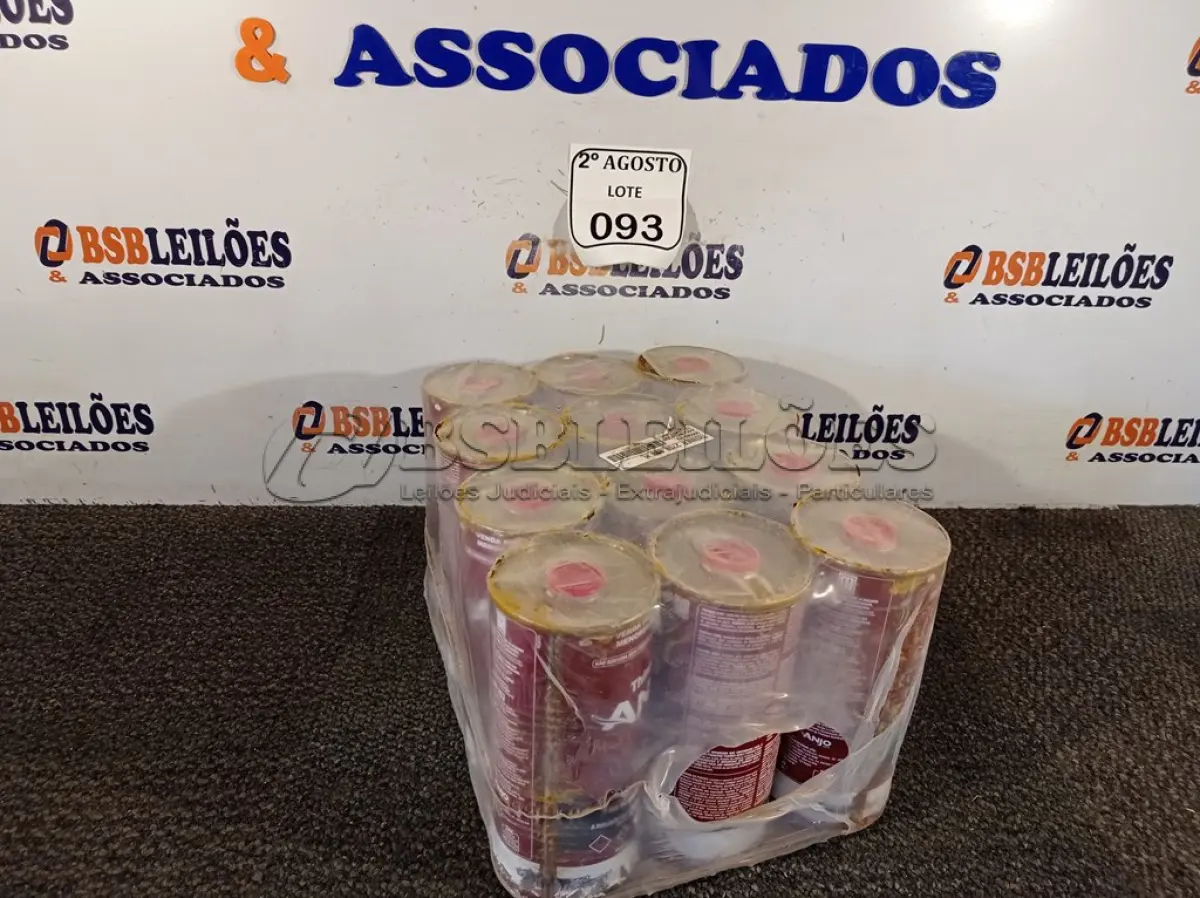 LOTE 093 - 12 LATAS DE TINNER MARCA ANJO 900ML CADA. (NO ESTADO) ATENÇÃO! FAZER A VISITAÇÃO ANTES DE ARREMATAR, NÃO SABEMOS SE FUNCIONA. LEILÃO NÃO TEM GARANTIA E NEM DEVOLUÇÃO, SUJEITO A POSSÍVEIS AVARIAS VISÍVEIS/OCULTAS E/OU AUSÊNCIA DE COMPONENTES.