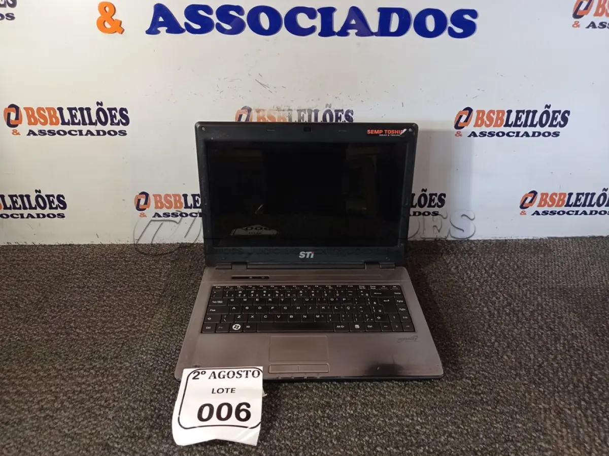LOTE 006 - 01 NOTEBOOK STI COMPUTER IS 1414 SEM FONTE. (NO ESTADO) ATENÇÃO! FAZER A VISITAÇÃO ANTES DE ARREMATAR, NÃO SABEMOS SE FUNCIONA. LEILÃO NÃO TEM GARANTIA E NEM DEVOLUÇÃO, SUJEITO A POSSÍVEIS AVARIAS VISÍVEIS/OCULTAS E/OU AUSÊNCIA DE COMPONENTES.