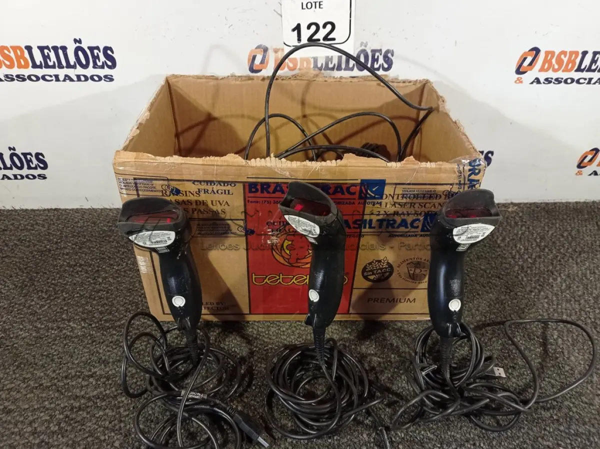 LOTE 122 - 01 LOTE COM VÁRIOS LEITORES DE CÓDIGO DE BARRAS COM ENTRADAS USB. (NO ESTADO) ATENÇÃO! FAZER A VISITAÇÃO ANTES DE ARREMATAR, NÃO SABEMOS SE FUNCIONA. LEILÃO NÃO TEM GARANTIA E NEM DEVOLUÇÃO, SUJEITO A POSSÍVEIS AVARIAS VISÍVEIS/OCULTAS E/OU AUSÊNCIA DE COMPONENTES.