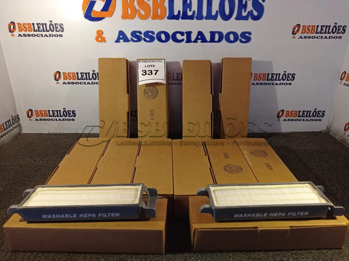 LOTE 337 - 12 CAIXINHAS COM 01 FILTRO CADA (WASHABLE HEPA FILTER).  (NO ESTADO EM QUE SE ENCONTRA. SUJEITO A AVARIAS OCULTAS/VISÍVEIS.) 0000022