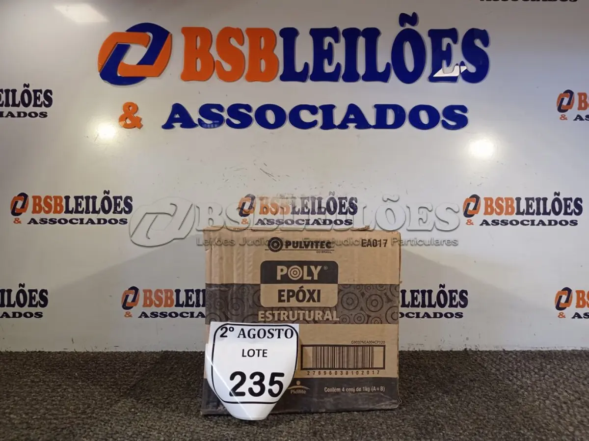 LOTE 235 - 04 ADESIVOS POLYEPOX 630G CADA. (NO ESTADO) ATENÇÃO! FAZER A VISITAÇÃO ANTES DE ARREMATAR, NÃO SABEMOS SE FUNCIONA. LEILÃO NÃO TEM GARANTIA E NEM DEVOLUÇÃO, SUJEITO A POSSÍVEIS AVARIAS VISÍVEIS/OCULTAS E/OU AUSÊNCIA DE COMPONENTES.