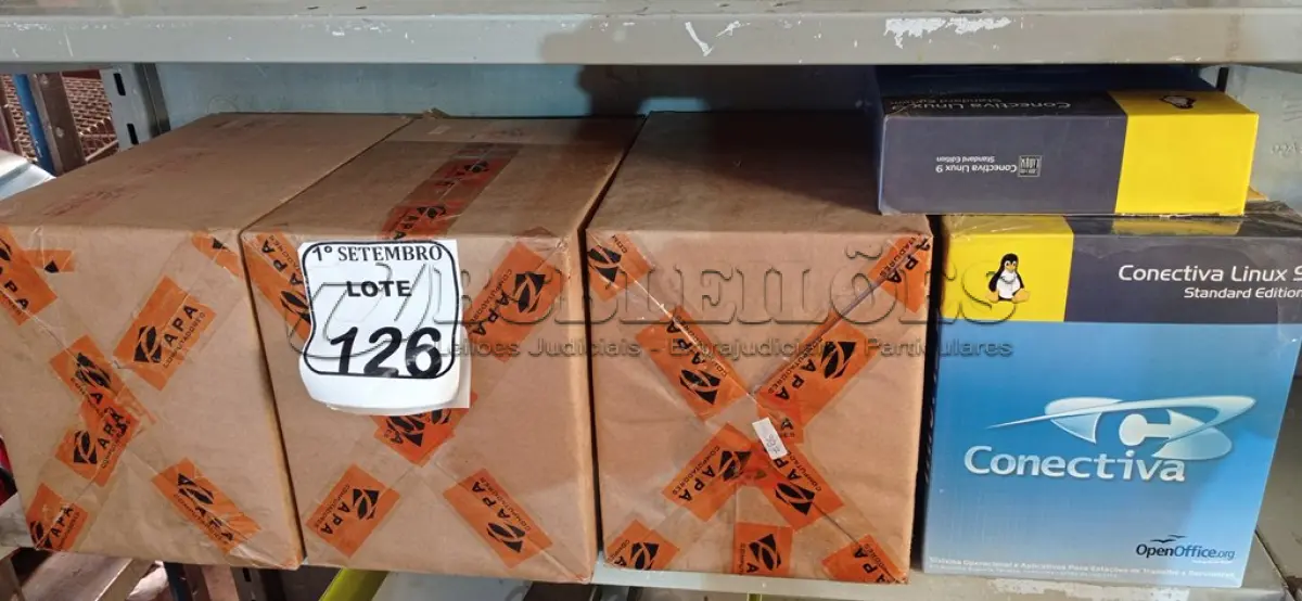 LOTE 126 - 01 LOTE COM VÁRIOS KITS DE SISTEMA OPERACIONAL E APLICATIVOS PARA ESTAÇÕES DE TRABALHO E SERVIDORES. (NO ESTADO) ATENÇÃO! FAZER A VISITAÇÃO ANTES DE ARREMATAR, NÃO SABEMOS SE FUNCIONA. LEILÃO NÃO TEM GARANTIA E NEM DEVOLUÇÃO, SUJEITO A POSSÍVEIS AVARIAS VISÍVEIS/OCULTAS E/OU AUSÊNCIA DE COMPONENTES.