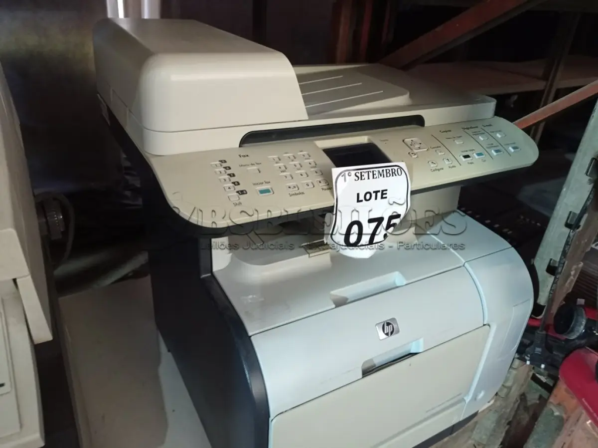 LOTE 075 - 01 IMPRESSORA MULTIFUNCIONAL COLORIDA MARCA HP MODELO CM2320NF. (NO ESTADO) ATENÇÃO! FAZER A VISITAÇÃO ANTES DE ARREMATAR, NÃO SABEMOS SE FUNCIONA. LEILÃO NÃO TEM GARANTIA E NEM DEVOLUÇÃO, SUJEITO A POSSÍVEIS AVARIAS VISÍVEIS/OCULTAS E/OU AUSÊNCIA DE COMPONENTES.