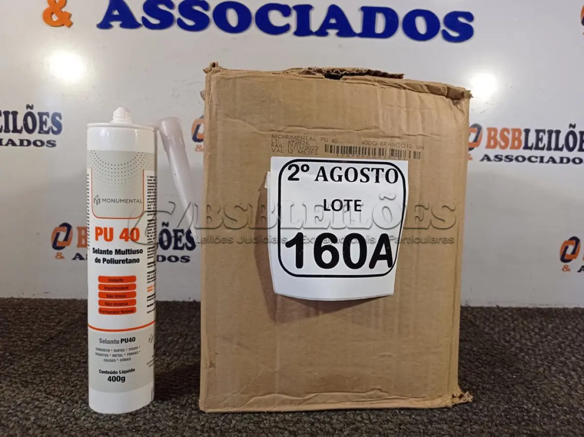 LOTE 160 - 01 CAIXA COM 12UNIDADES DE PU NA COR BRANCA. (NO ESTADO) ATENÇÃO! FAZER A VISITAÇÃO ANTES DE ARREMATAR, NÃO SABEMOS SE FUNCIONA. LEILÃO NÃO TEM GARANTIA E NEM DEVOLUÇÃO, SUJEITO A POSSÍVEIS AVARIAS VISÍVEIS/OCULTAS E/OU AUSÊNCIA DE COMPONENTES.