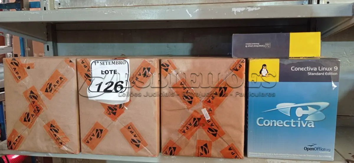 LOTE 126 - 01 LOTE COM VÁRIOS KITS DE SISTEMA OPERACIONAL E APLICATIVOS PARA ESTAÇÕES DE TRABALHO E SERVIDORES. (NO ESTADO) ATENÇÃO! FAZER A VISITAÇÃO ANTES DE ARREMATAR, NÃO SABEMOS SE FUNCIONA. LEILÃO NÃO TEM GARANTIA E NEM DEVOLUÇÃO, SUJEITO A POSSÍVEIS AVARIAS VISÍVEIS/OCULTAS E/OU AUSÊNCIA DE COMPONENTES.