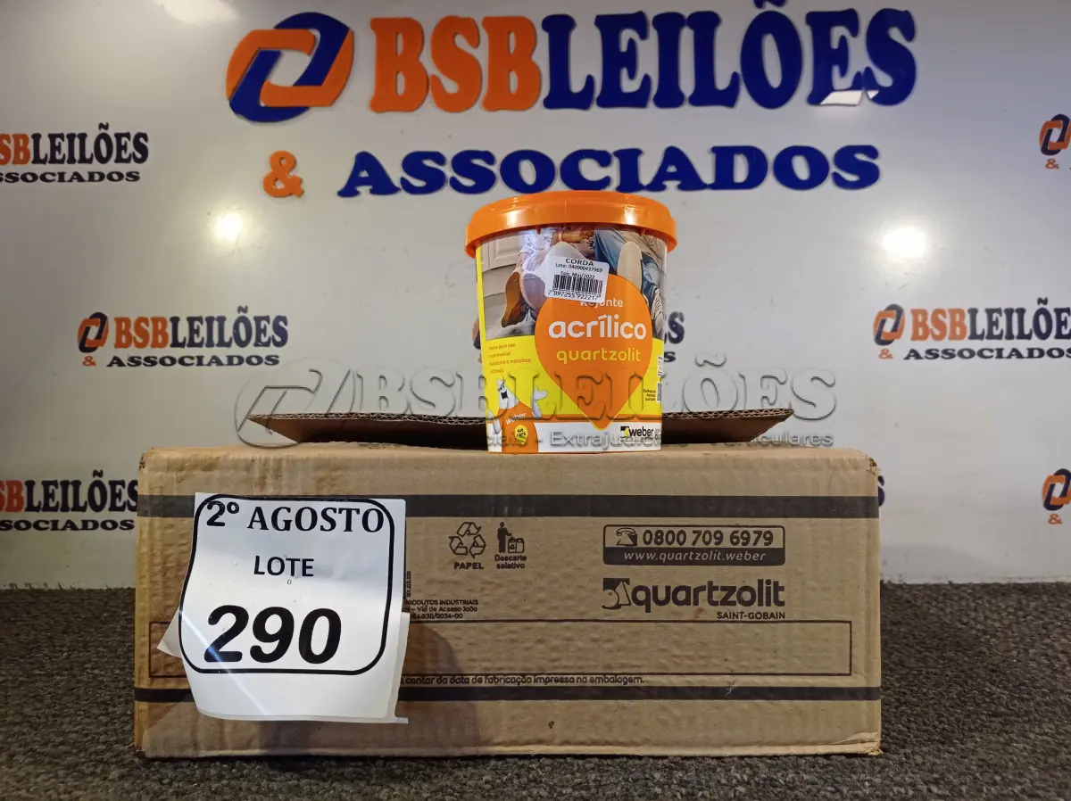 LOTE 290 - 06 REJUNTES ACRÍLICO 1KG CADA. (NO ESTADO) ATENÇÃO! FAZER A VISITAÇÃO ANTES DE ARREMATAR, NÃO SABEMOS SE FUNCIONA. LEILÃO NÃO TEM GARANTIA E NEM DEVOLUÇÃO, SUJEITO A POSSÍVEIS AVARIAS VISÍVEIS/OCULTAS E/OU AUSÊNCIA DE COMPONENTES.
