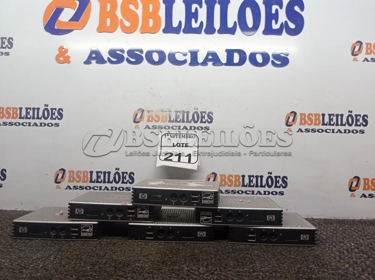 LOTE 211 - 06 MINI CPUS MARCA HP. (NO ESTADO) ATENÇÃO! FAZER A VISITAÇÃO ANTES DE ARREMATAR, NÃO SABEMOS SE FUNCIONA. LEILÃO NÃO TEM GARANTIA E NEM DEVOLUÇÃO, SUJEITO A POSSÍVEIS AVARIAS VISÍVEIS/OCULTAS E/OU AUSÊNCIA DE COMPONENTES.