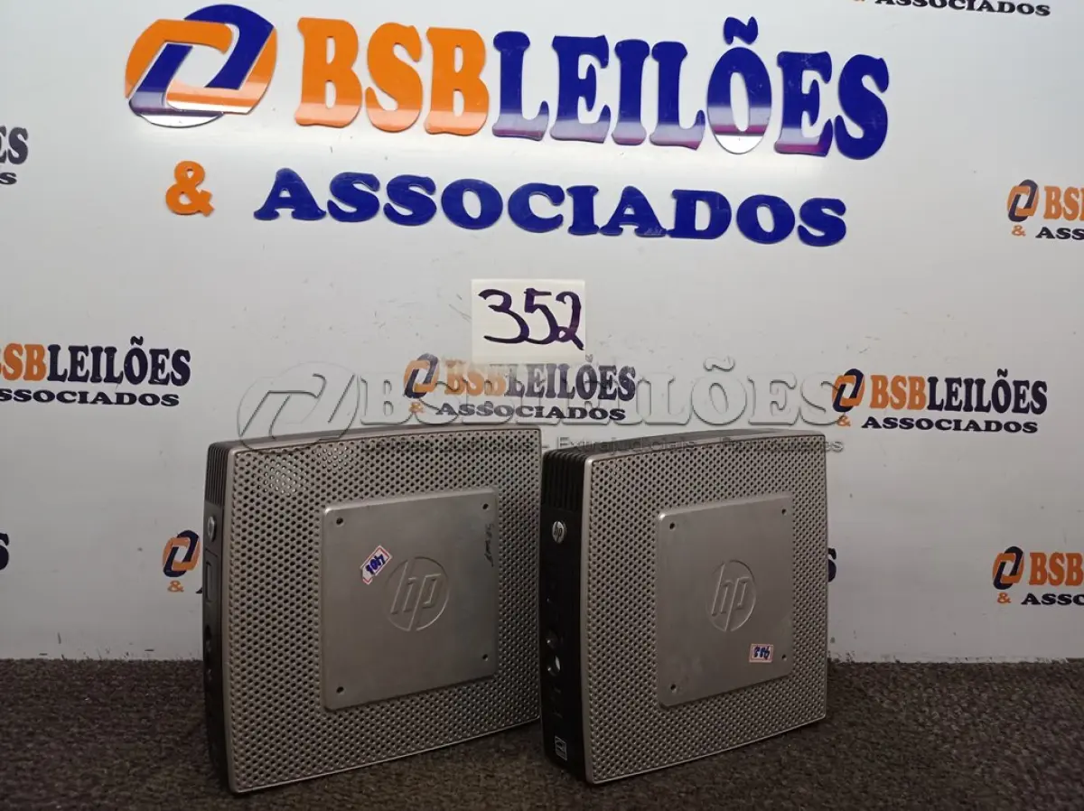 LOTE 352 - 02 MINI CPUS HP. (NO ESTADO) ATENÇÃO! FAZER A VISITAÇÃO ANTES DE ARREMATAR, NÃO SABEMOS SE FUNCIONA. LEILÃO NÃO TEM GARANTIA E NEM DEVOLUÇÃO, SUJEITO A POSSÍVEIS AVARIAS VISÍVEIS/OCULTAS E/OU AUSÊNCIA DE COMPONENTES.