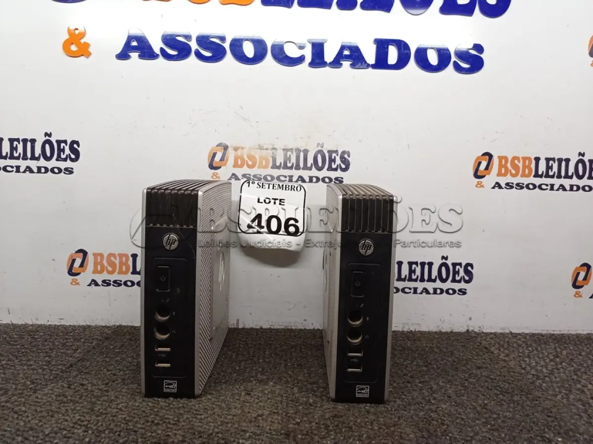 LOTE 406 - 02 MINI CPUS HP. (NO ESTADO) ATENÇÃO! FAZER A VISITAÇÃO ANTES DE ARREMATAR, NÃO SABEMOS SE FUNCIONA. LEILÃO NÃO TEM GARANTIA E NEM DEVOLUÇÃO, SUJEITO A POSSÍVEIS AVARIAS VISÍVEIS/OCULTAS E/OU AUSÊNCIA DE COMPONENTES.
