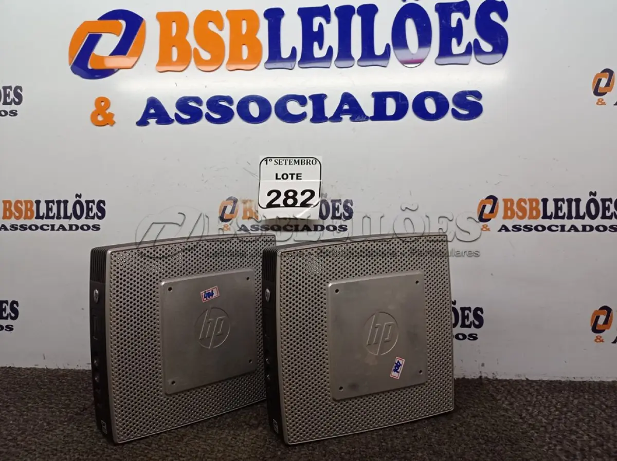 LOTE 282 - 02 MINI CPUS HP. (NO ESTADO) ATENÇÃO! FAZER A VISITAÇÃO ANTES DE ARREMATAR, NÃO SABEMOS SE FUNCIONA. LEILÃO NÃO TEM GARANTIA E NEM DEVOLUÇÃO, SUJEITO A POSSÍVEIS AVARIAS VISÍVEIS/OCULTAS E/OU AUSÊNCIA DE COMPONENTES.