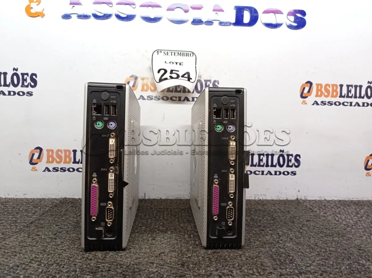 LOTE 254 - 02 MINI CPUS HP. (NO ESTADO) ATENÇÃO! FAZER A VISITAÇÃO ANTES DE ARREMATAR, NÃO SABEMOS SE FUNCIONA. LEILÃO NÃO TEM GARANTIA E NEM DEVOLUÇÃO, SUJEITO A POSSÍVEIS AVARIAS VISÍVEIS/OCULTAS E/OU AUSÊNCIA DE COMPONENTES.