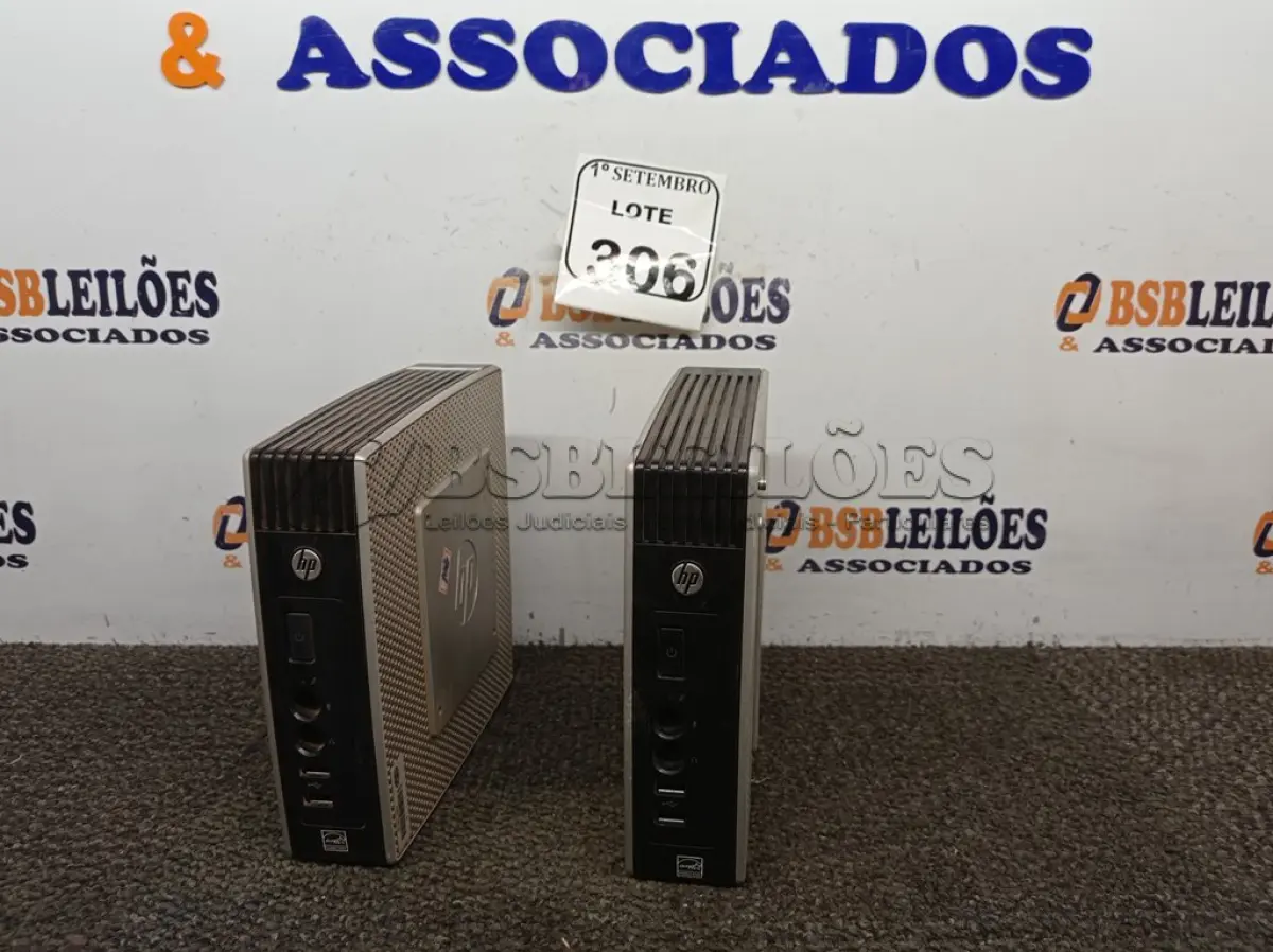 LOTE 306 - 02 MINI CPUS HP. (NO ESTADO) ATENÇÃO! FAZER A VISITAÇÃO ANTES DE ARREMATAR, NÃO SABEMOS SE FUNCIONA. LEILÃO NÃO TEM GARANTIA E NEM DEVOLUÇÃO, SUJEITO A POSSÍVEIS AVARIAS VISÍVEIS/OCULTAS E/OU AUSÊNCIA DE COMPONENTES.