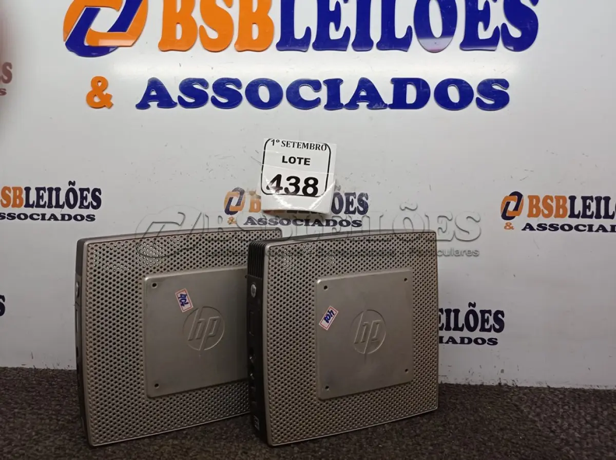 LOTE 438 - 02 MINI CPUS HP. (NO ESTADO) ATENÇÃO! FAZER A VISITAÇÃO ANTES DE ARREMATAR, NÃO SABEMOS SE FUNCIONA. LEILÃO NÃO TEM GARANTIA E NEM DEVOLUÇÃO, SUJEITO A POSSÍVEIS AVARIAS VISÍVEIS/OCULTAS E/OU AUSÊNCIA DE COMPONENTES.