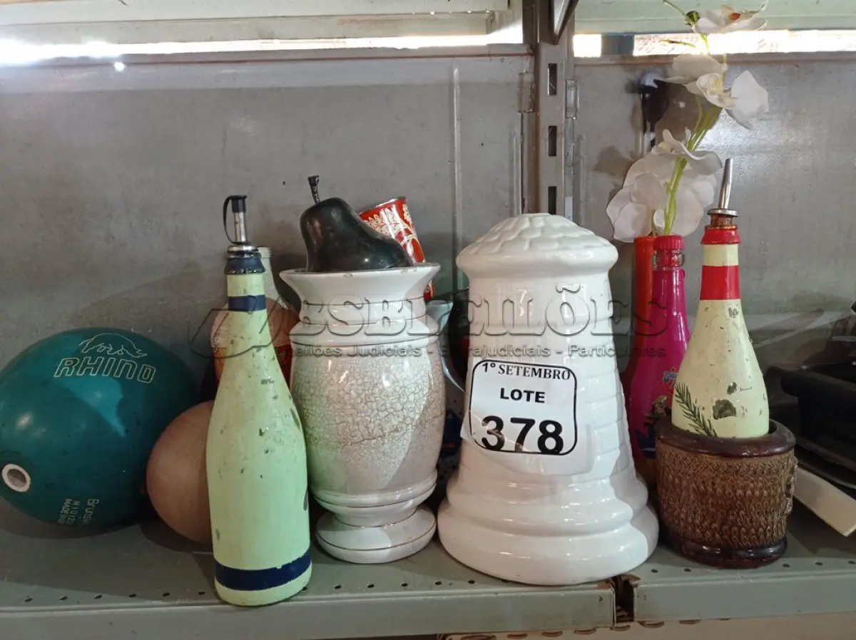 LOTE 378 - 01 LOTE COM DIVERSOS VASOS PARA DECORAÇÃO. (NO ESTADO) ATENÇÃO! FAZER A VISITAÇÃO ANTES DE ARREMATAR, NÃO SABEMOS SE FUNCIONA. LEILÃO NÃO TEM GARANTIA E NEM DEVOLUÇÃO, SUJEITO A POSSÍVEIS AVARIAS VISÍVEIS/OCULTAS E/OU AUSÊNCIA DE COMPONENTES.