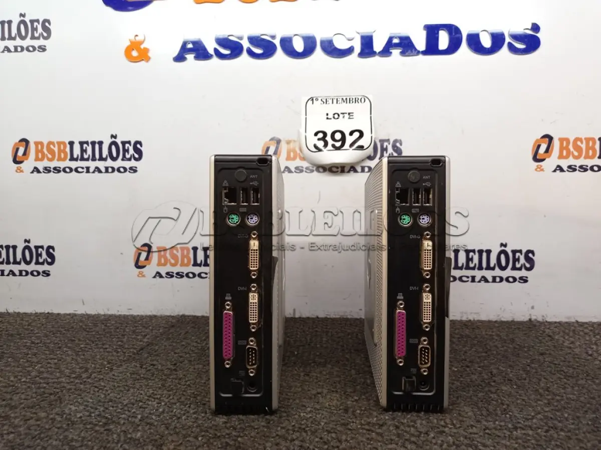 LOTE 392 - 02 MINI CPUS HP. (NO ESTADO) ATENÇÃO! FAZER A VISITAÇÃO ANTES DE ARREMATAR, NÃO SABEMOS SE FUNCIONA. LEILÃO NÃO TEM GARANTIA E NEM DEVOLUÇÃO, SUJEITO A POSSÍVEIS AVARIAS VISÍVEIS/OCULTAS E/OU AUSÊNCIA DE COMPONENTES.