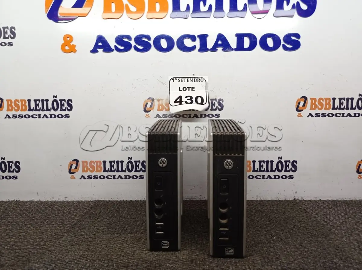 LOTE 430 - 02 MINI CPUS HP. (NO ESTADO) ATENÇÃO! FAZER A VISITAÇÃO ANTES DE ARREMATAR, NÃO SABEMOS SE FUNCIONA. LEILÃO NÃO TEM GARANTIA E NEM DEVOLUÇÃO, SUJEITO A POSSÍVEIS AVARIAS VISÍVEIS/OCULTAS E/OU AUSÊNCIA DE COMPONENTES.