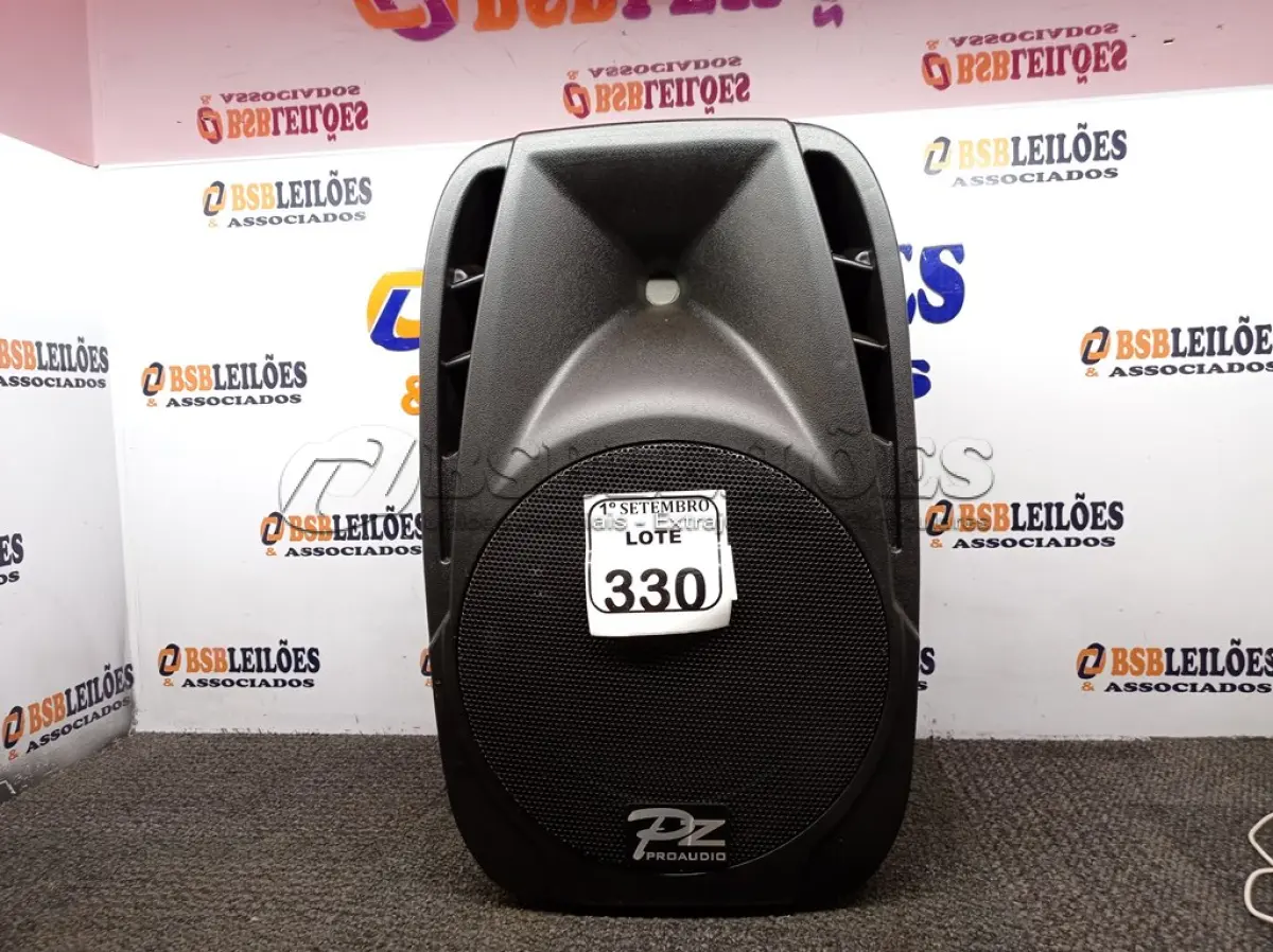 LOTE 330 - 01 CAIXA DE SOM PZ PRO PASSIVE MODELO PX-12. (NO ESTADO) ATENÇÃO! FAZER A VISITAÇÃO ANTES DE ARREMATAR, NÃO SABEMOS SE FUNCIONA. LEILÃO NÃO TEM GARANTIA E NEM DEVOLUÇÃO, SUJEITO A POSSÍVEIS AVARIAS VISÍVEIS/OCULTAS E/OU AUSÊNCIA DE COMPONENTES.