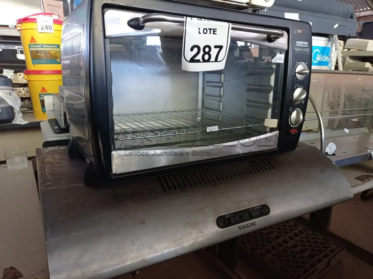 LOTE 287 - 02 FORNOS ELÉTRICOS MARCAS E MODELOS DIVERSOS E 01 EXAUSTOR MARCA SUGGAR. (NO ESTADO) ATENÇÃO! FAZER A VISITAÇÃO ANTES DE ARREMATAR, NÃO SABEMOS SE FUNCIONA. LEILÃO NÃO TEM GARANTIA E NEM DEVOLUÇÃO, SUJEITO A POSSÍVEIS AVARIAS VISÍVEIS/OCULTAS E/OU AUSÊNCIA DE COMPONENTES.