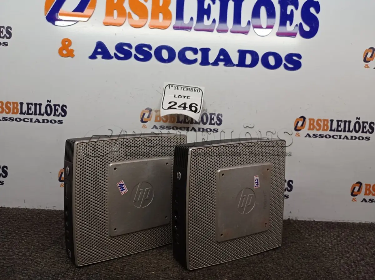 LOTE 246 - 02 MINI CPUS HP. (NO ESTADO) ATENÇÃO! FAZER A VISITAÇÃO ANTES DE ARREMATAR, NÃO SABEMOS SE FUNCIONA. LEILÃO NÃO TEM GARANTIA E NEM DEVOLUÇÃO, SUJEITO A POSSÍVEIS AVARIAS VISÍVEIS/OCULTAS E/OU AUSÊNCIA DE COMPONENTES.