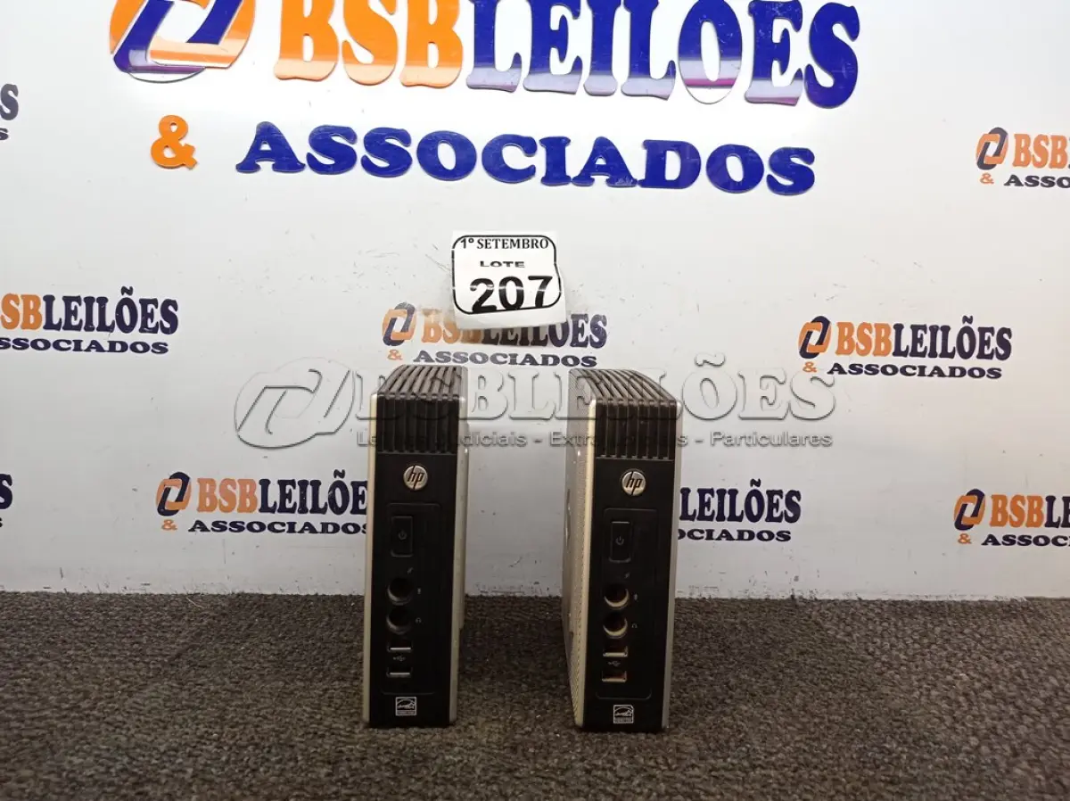 LOTE 207 - 02 MINI CPUS HP. (NO ESTADO) ATENÇÃO! FAZER A VISITAÇÃO ANTES DE ARREMATAR, NÃO SABEMOS SE FUNCIONA. LEILÃO NÃO TEM GARANTIA E NEM DEVOLUÇÃO, SUJEITO A POSSÍVEIS AVARIAS VISÍVEIS/OCULTAS E/OU AUSÊNCIA DE COMPONENTES.