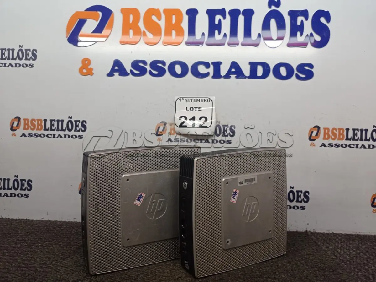 LOTE 212 - 02 MINI CPUS HP. (NO ESTADO) ATENÇÃO! FAZER A VISITAÇÃO ANTES DE ARREMATAR, NÃO SABEMOS SE FUNCIONA. LEILÃO NÃO TEM GARANTIA E NEM DEVOLUÇÃO, SUJEITO A POSSÍVEIS AVARIAS VISÍVEIS/OCULTAS E/OU AUSÊNCIA DE COMPONENTES.