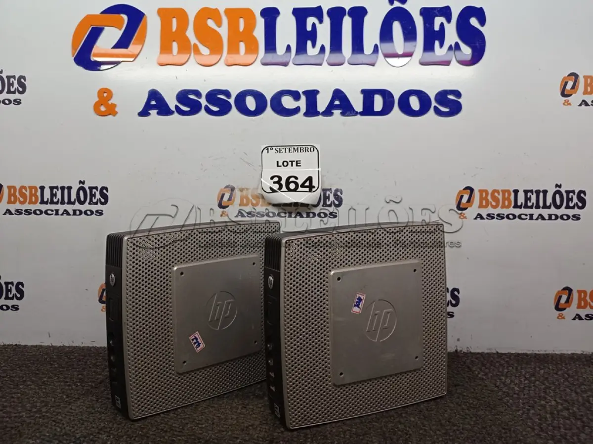 LOTE 364 - 02 MINI CPUS HP. (NO ESTADO) ATENÇÃO! FAZER A VISITAÇÃO ANTES DE ARREMATAR, NÃO SABEMOS SE FUNCIONA. LEILÃO NÃO TEM GARANTIA E NEM DEVOLUÇÃO, SUJEITO A POSSÍVEIS AVARIAS VISÍVEIS/OCULTAS E/OU AUSÊNCIA DE COMPONENTES.