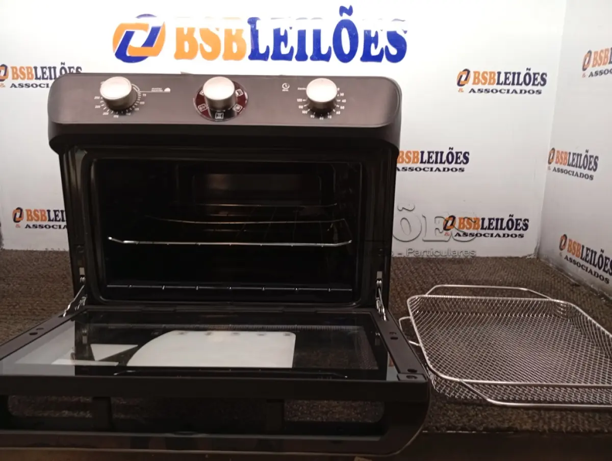 LOTE 111 - 01 - FORNO ELÉTRICO DE BANCADA 35L MUELLER COM FUNÇÃO AIR FRYER 110VOLTS (NO ESTADO, NÃO SABEMOS SE FUNCIONA. LEILÃO NÃO TEM GARANTIA E NEM DEVOLUÇÃO, SUJEITO A POSSÍVEIS AVARIAS VISÍVEIS/OCULTAS E/OU AUSÊNCIA DE COMPONENTES)