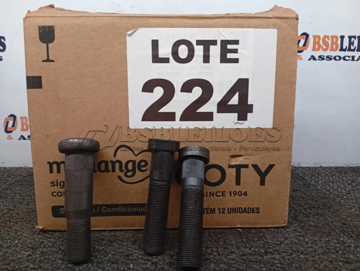 LOTE 224 - 20 - PARAFUSOS DE RODA 96MM FEY (NO ESTADO, NÃO SABEMOS SE FUNCIONA. LEILÃO NÃO TEM GARANTIA E NEM DEVOLUÇÃO, SUJEITO A POSSÍVEIS AVARIAS VISÍVEIS/OCULTAS E/OU AUSÊNCIA DE COMPONENTES)