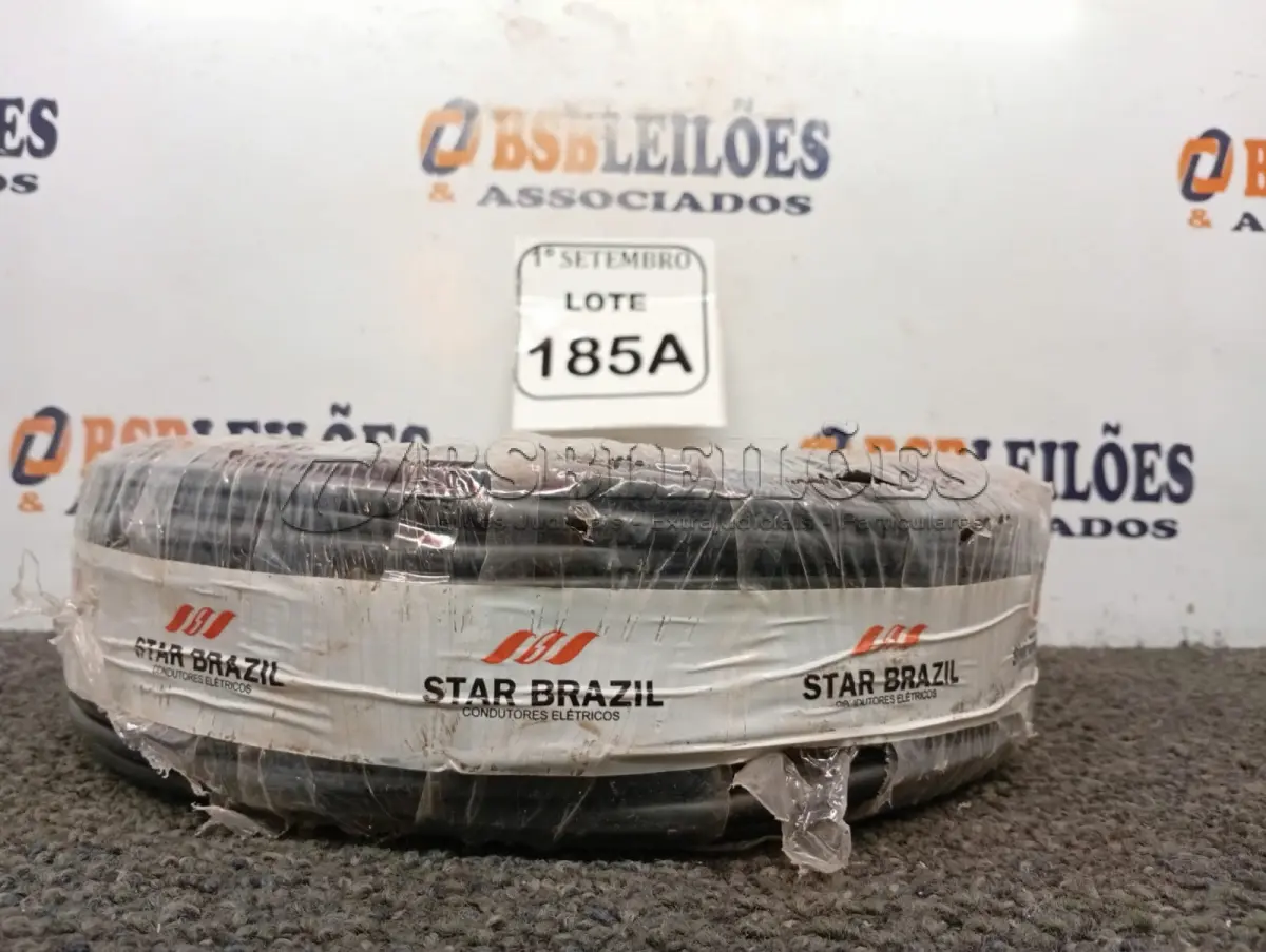 LOTE 185 - 01 ROLO DE FIO FLEXÍVEL 1X10,00MM NA COR PRETA(NOVO). (NO ESTADO) ATENÇÃO! FAZER A VISITAÇÃO ANTES DE ARREMATAR, NÃO SABEMOS SE FUNCIONA. LEILÃO NÃO TEM GARANTIA E NEM DEVOLUÇÃO, SUJEITO A POSSÍVEIS AVARIAS VISÍVEIS/OCULTAS E/OU AUSÊNCIA DE COMPONENTES.