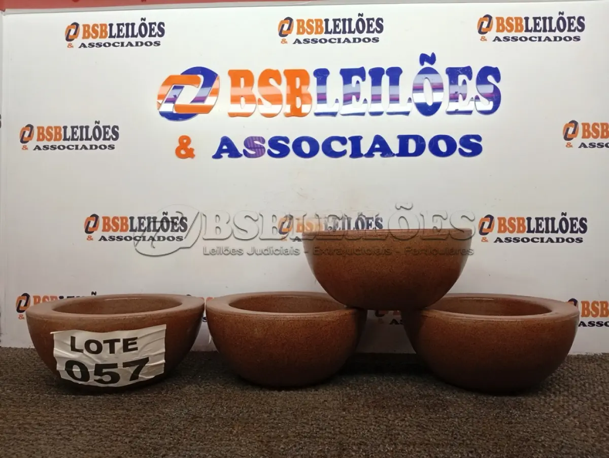 LOTE 057 - 04 - VASOS DE PLANTAS (NO ESTADO, NÃO SABEMOS SE FUNCIONA. LEILÃO NÃO TEM GARANTIA E NEM DEVOLUÇÃO, SUJEITO A POSSÍVEIS AVARIAS VISÍVEIS/OCULTAS E/OU AUSÊNCIA DE COMPONENTES)