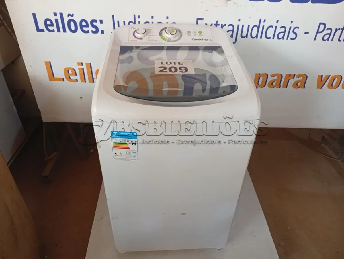 LOTE 209 - 01 - MÁQUINA DE LAVAR CONSUL 12KG 110V (NO ESTADO, NÃO SABEMOS SE FUNCIONA. LEILÃO NÃO TEM GARANTIA E NEM DEVOLUÇÃO, SUJEITO A POSSÍVEIS AVARIAS VISÍVEIS/OCULTAS E/OU AUSÊNCIA DE COMPONENTES)