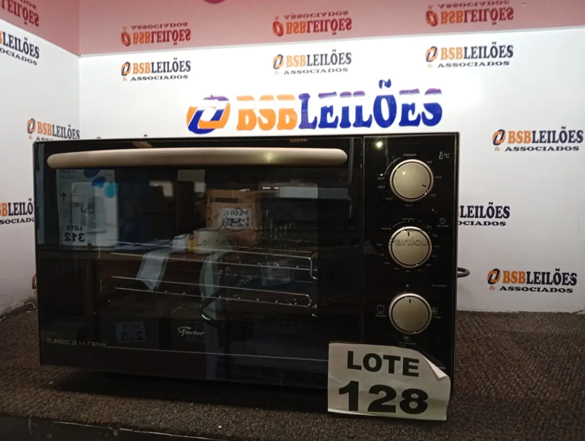LOTE 128 - 01 - FORNO ELÉTRICO FISCHER TURBO 2.4 NEW BANCADA 48 LITROS 127V (NO ESTADO, NÃO SABEMOS SE FUNCIONA. LEILÃO NÃO TEM GARANTIA E NEM DEVOLUÇÃO, SUJEITO A POSSÍVEIS AVARIAS VISÍVEIS/OCULTAS E/OU AUSÊNCIA DE COMPONENTES)
