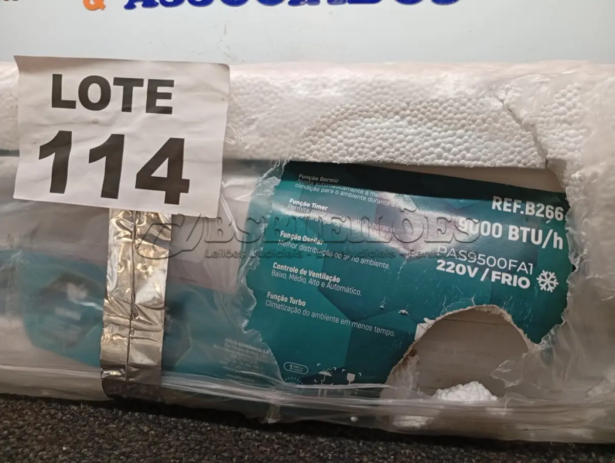 LOTE 114 - 01 – EVAPORADORA 9000 BTUS 220V PHILCO (NO ESTADO, NÃO SABEMOS SE FUNCIONA. LEILÃO NÃO TEM GARANTIA E NEM DEVOLUÇÃO, SUJEITO A POSSÍVEIS AVARIAS VISÍVEIS/OCULTAS E/OU AUSÊNCIA DE COMPONENTES)