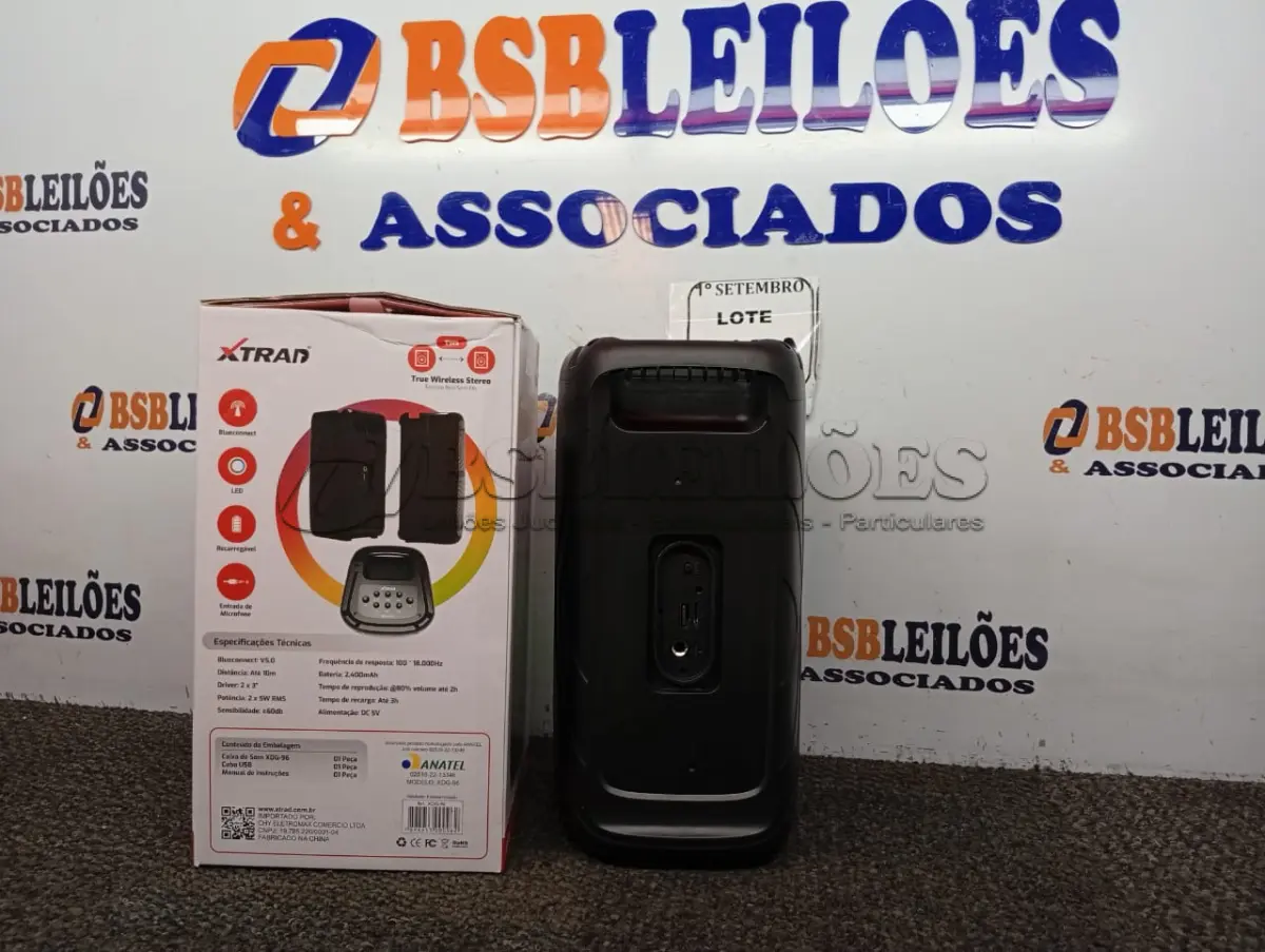 LOTE 055 - 01 RÁDIO PORTÁTIL COM BLUETOOTH MARCA GRASEP MODELO D-3207. (NOVO) (NO ESTADO) ATENÇÃO! FAZER A VISITAÇÃO ANTES DE ARREMATAR, NÃO SABEMOS SE FUNCIONA. LEILÃO NÃO TEM GARANTIA E NEM DEVOLUÇÃO, SUJEITO A POSSÍVEIS AVARIAS VISÍVEIS/OCULTAS E/OU AUSÊNCIA DE COMPONENTES.