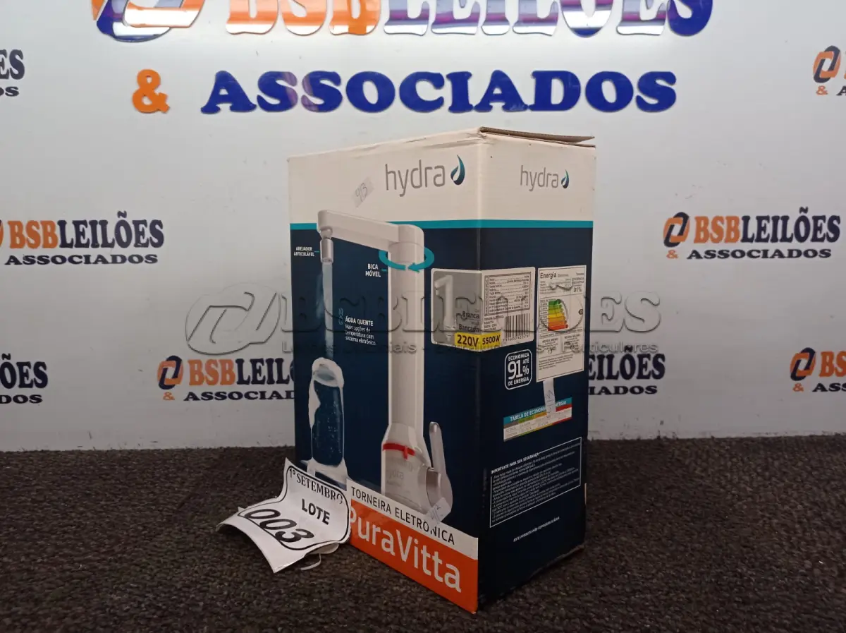 LOTE 003 - 01 TORNEIRA ELETRÔNICA PURA VITTA 220V ÁGUA QUENTE (NOVA).(NO ESTADO) ATENÇÃO! FAZER A VISITAÇÃO ANTES DE ARREMATAR, NÃO SABEMOS SE FUNCIONA. LEILÃO NÃO TEM GARANTIA E NEM DEVOLUÇÃO, SUJEITO A POSSÍVEIS AVARIAS VISÍVEIS/OCULTAS E/OU AUSÊNCIA DE COMPONENTES.