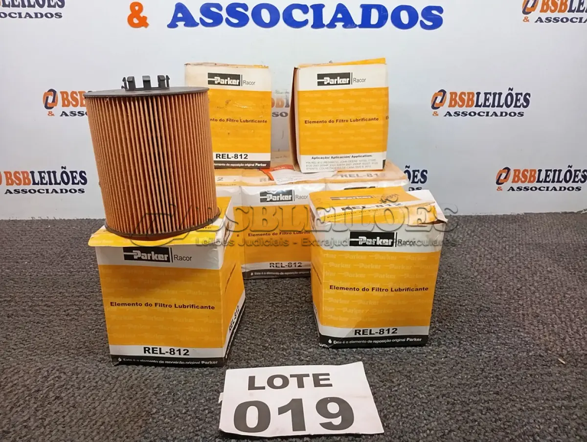 LOTE 019 - 10 - FILTROS DE ÓLEO LUBRIFICANTE PARKER REL812 (NO ESTADO, NÃO SABEMOS SE FUNCIONA. LEILÃO NÃO TEM GARANTIA E NEM DEVOLUÇÃO, SUJEITO A POSSÍVEIS AVARIAS VISÍVEIS/OCULTAS E/OU AUSÊNCIA DE COMPONENTES)