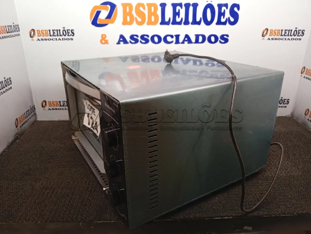 LOTE 124 - 01 - FORNO ELÉTRICO SAFANELLI 45 LITROS LADY COM MIGALHEIRO INOX FLP220 – 220 VOLTS (NO ESTADO, NÃO SABEMOS SE FUNCIONA. LEILÃO NÃO TEM GARANTIA E NEM DEVOLUÇÃO, SUJEITO A POSSÍVEIS AVARIAS VISÍVEIS/OCULTAS E/OU AUSÊNCIA DE COMPONENTES)